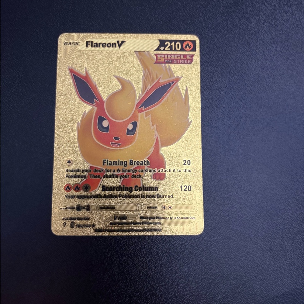 Flareon V Full Art Holo Pokémon Card - Gold Foil